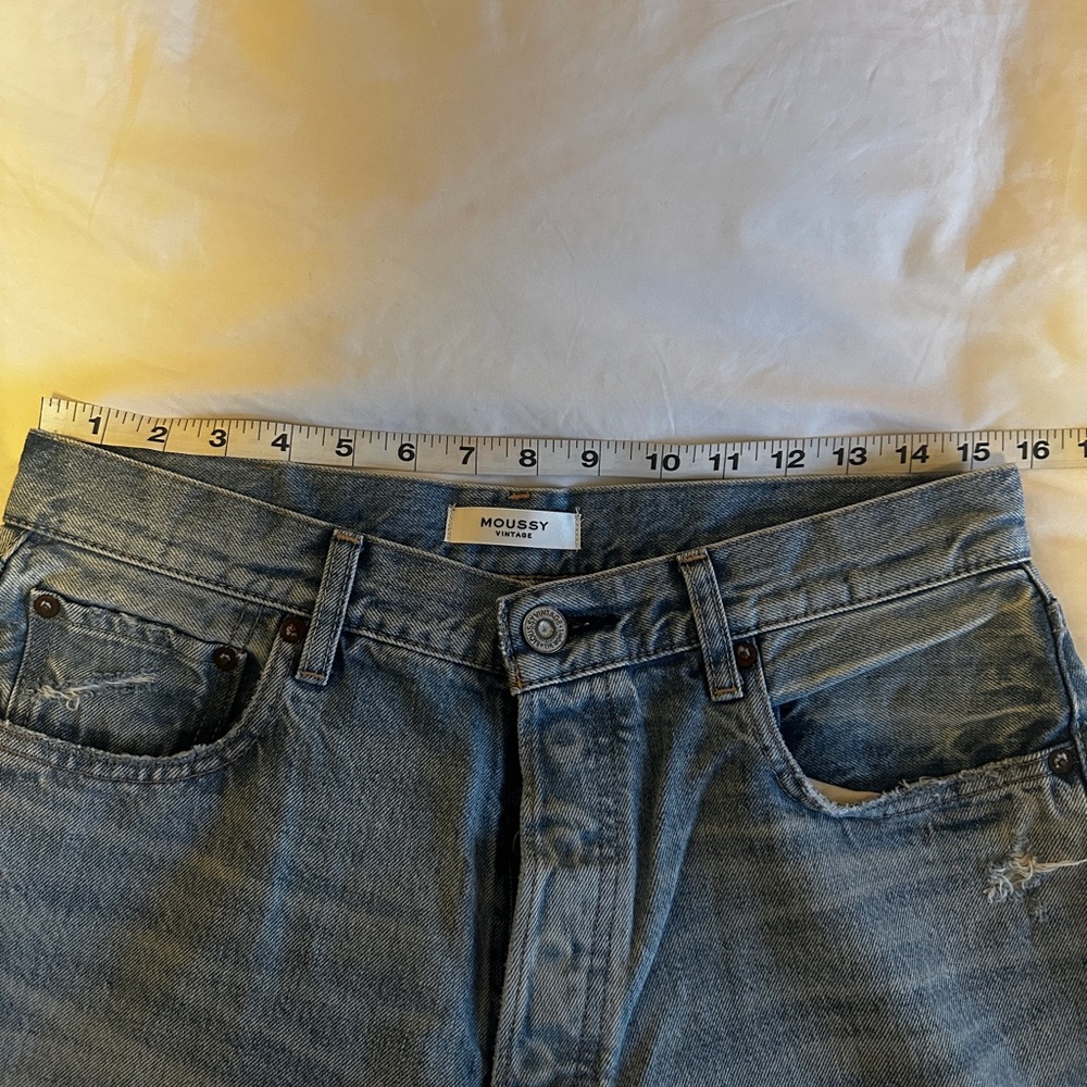 Moussy Vintage Light Blue Distressed Jeans - Picture 7 of 9